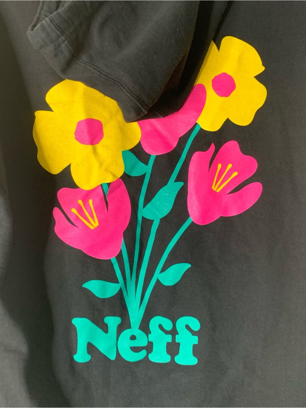 Neff womens black graphic hoodie M - Picture 7 of 7